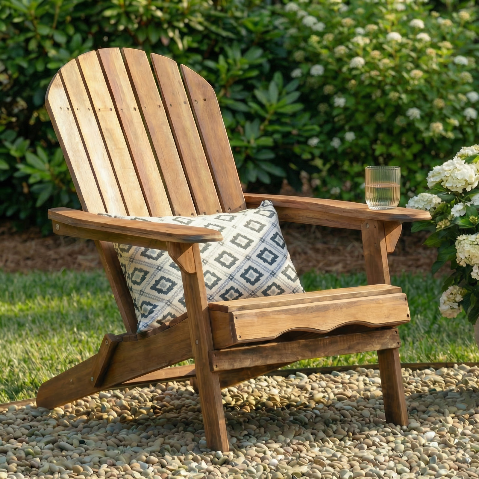 Kalicki Outdoor Adirondack Chair, Natural