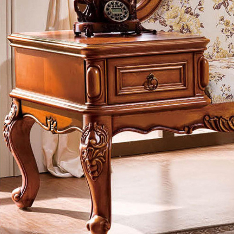 Chaise longue simple en bois massif, Right Hand Facing