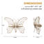 Chaise de patio extérieure en métal en forme de papillon, banc décoratif de jardin creux en fer pour balcon de porche de jardin, plusieurs options de couleurs-513945763