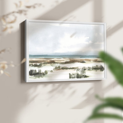 Coastal Wetlands Watercolor I -Framed Print - Restickable