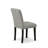 7 Piece Modern Dining Table Set Consist of a Rectangle Wooden Table with X-Legs and 6 Shitake Linen Fabric Upholstered Chairs, Wire brushed Black-1507397510