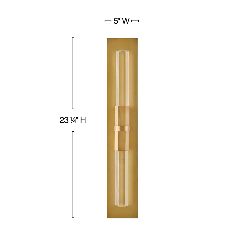 Cecily 2 - Light Dimmable Heritage Brass Flush Mounted Sconce