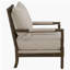 Fauteuil d'appoint à dossier amovible beige et naturel