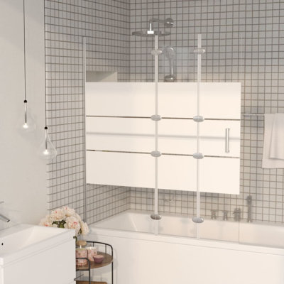 Bralan 1400mm H Folding / Bi-Fold Semi-Frameless Tub Door with Clear Glass