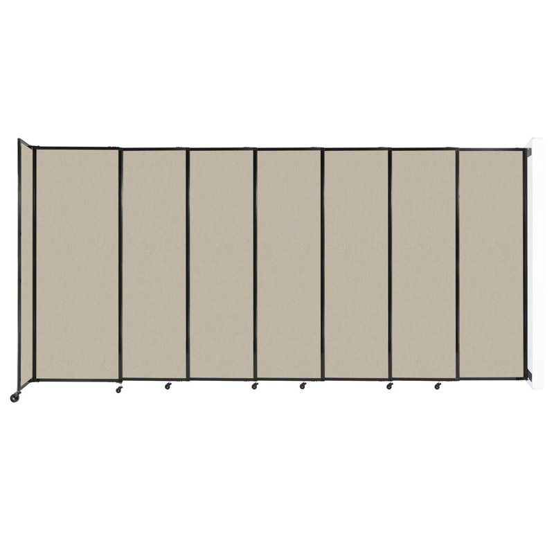 Cloison coulissante 5 pi, Beige clair, H 72 po x l 186 po x P 33 po