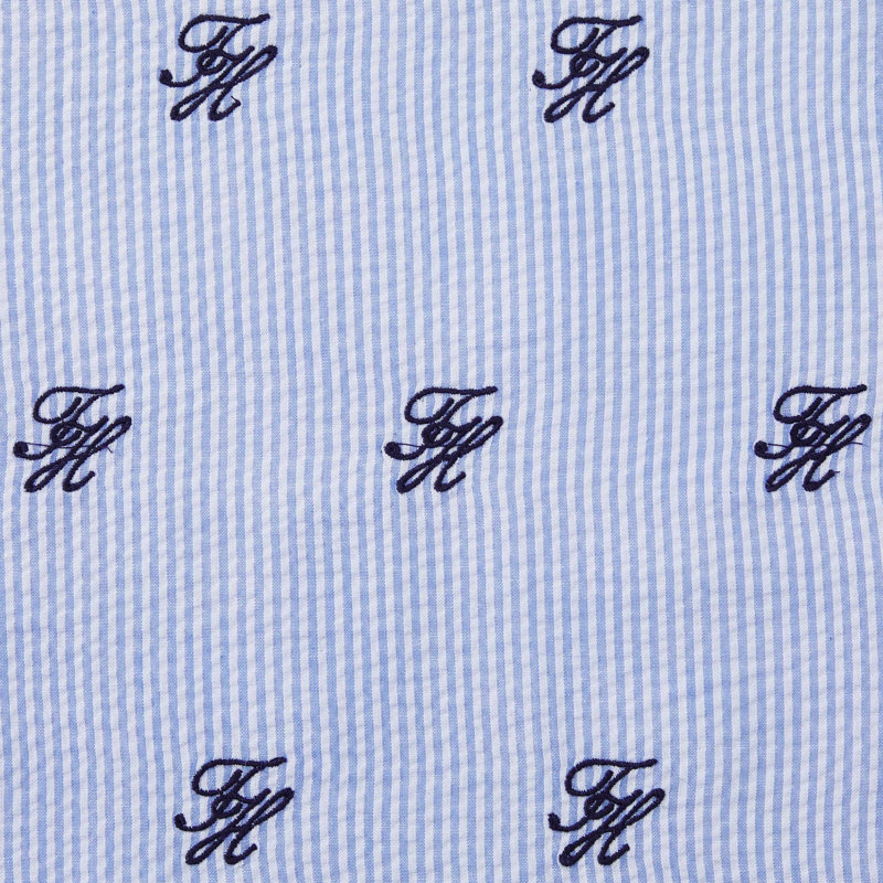 Coussin Tommy Hilfiger, Carrée, Riviera Monogram Blue