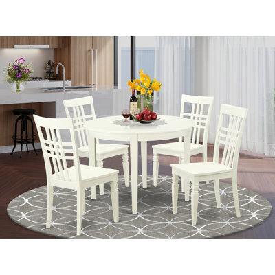 Denslowe Rubberwood Solid Wood Dining Set