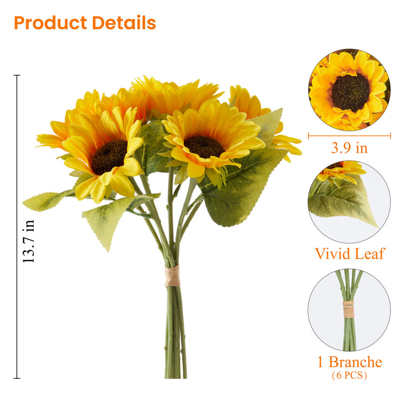 Arrangement de tournesol (ensemble de 6)