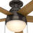 46" Anslee 5 - Blade LED Flush Mount Ceiling Fan with Pull Chain and Light Kit Included-17799248