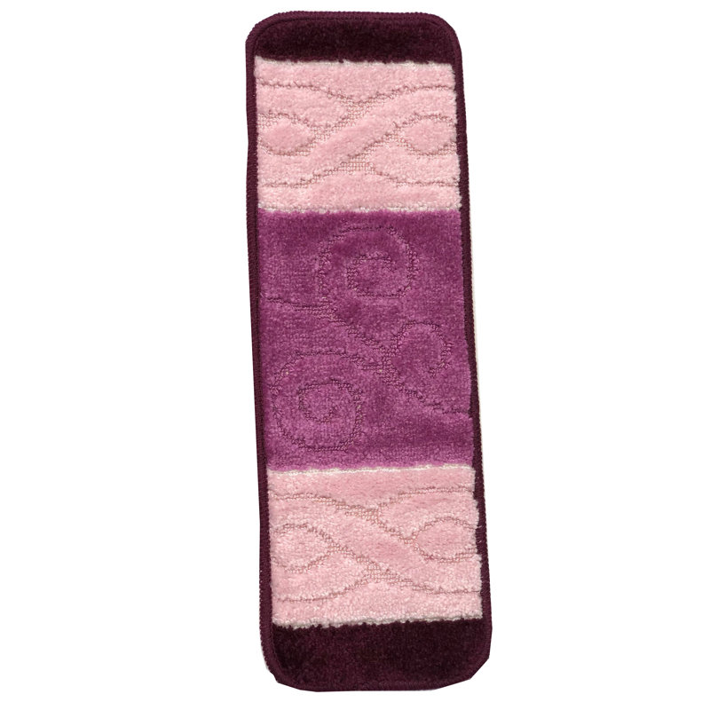 Tapis d'escalier beige Caylee, Rose, 8,5 po x 30 po