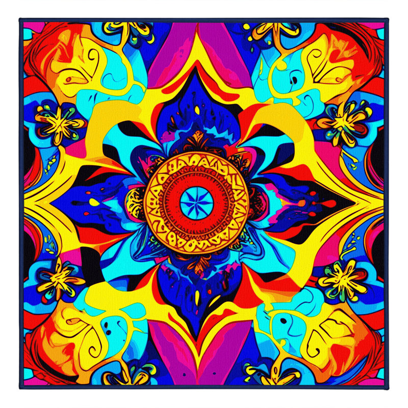 Infinity Spiral Rug, Square 7'