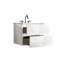 24" Wall Mount Bathroom Vanity In Glossy White - Ceramic Sink 3 Faucet Holes, Substantial Storage, Silent Closing Mounted Gloss Plentiful Storage Facility,-367959893-367959894