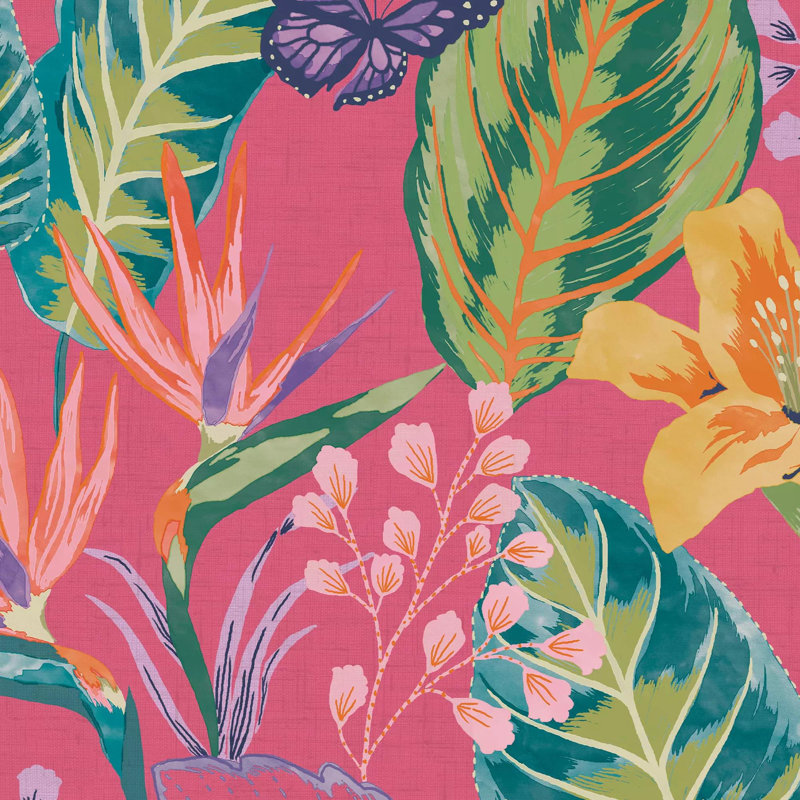 Envy Eden Floral Wallpaper, Pink