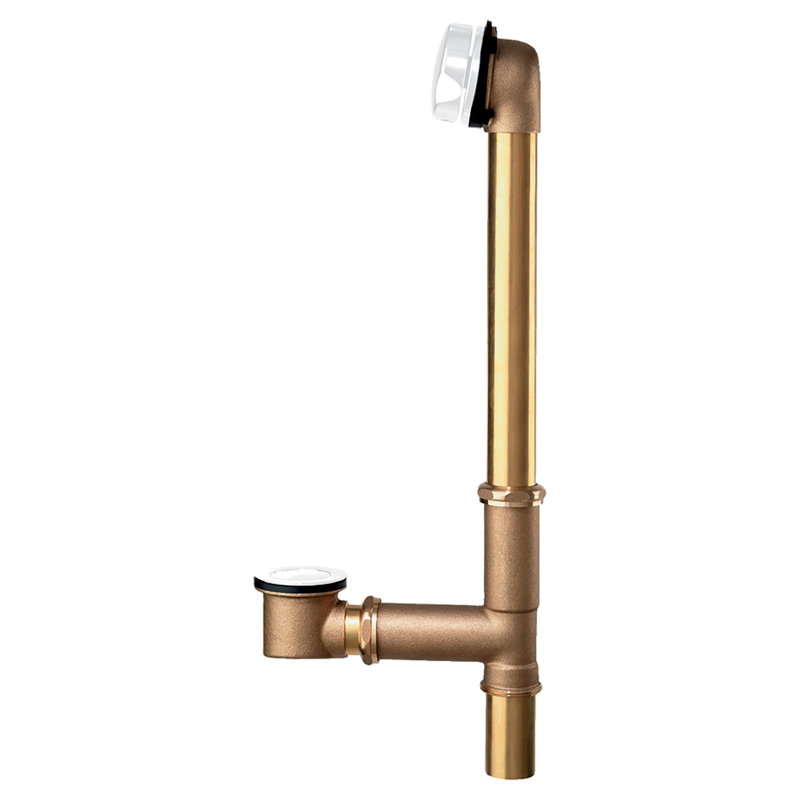 Drain de baignoire universel avec trop-plein, Blanc