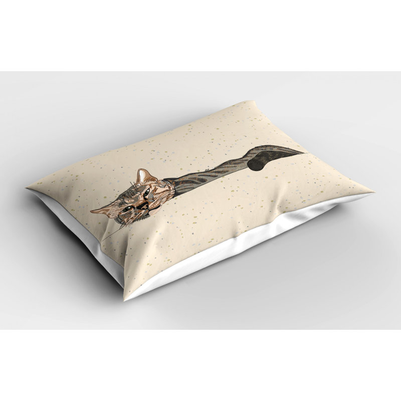 Brown/Gray Poyester Microfiber Piece Sham, King