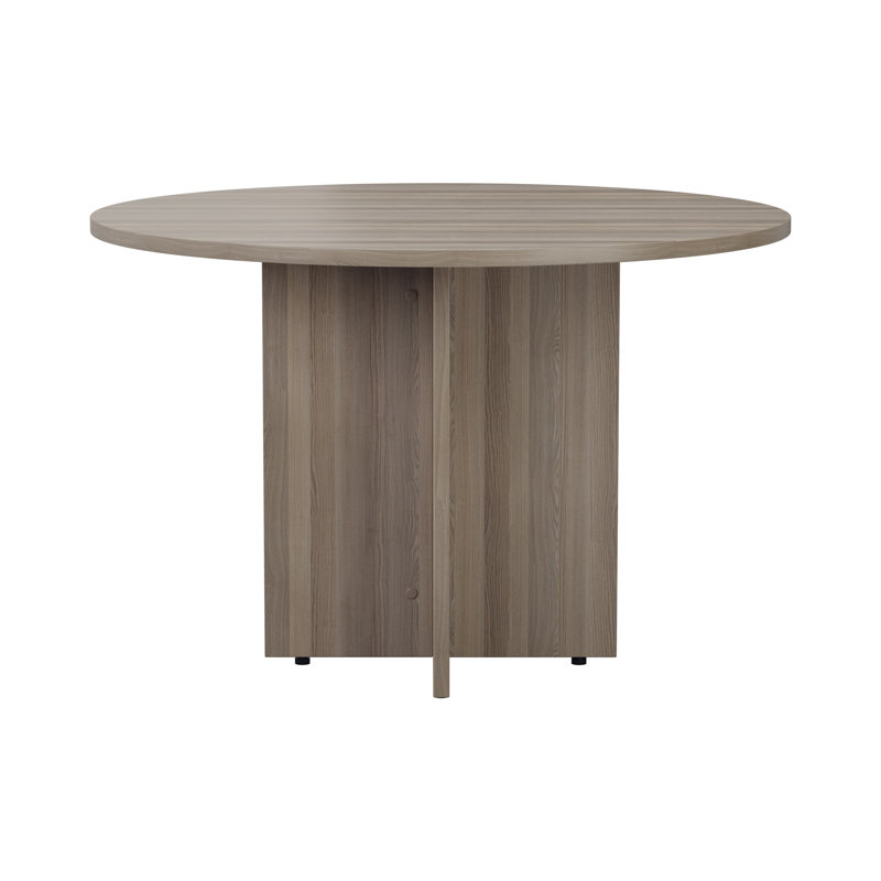 Buariki 110cm Circle Conference Table, Grey Oak