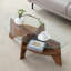 Table basse ovale en verre trempé-773654135