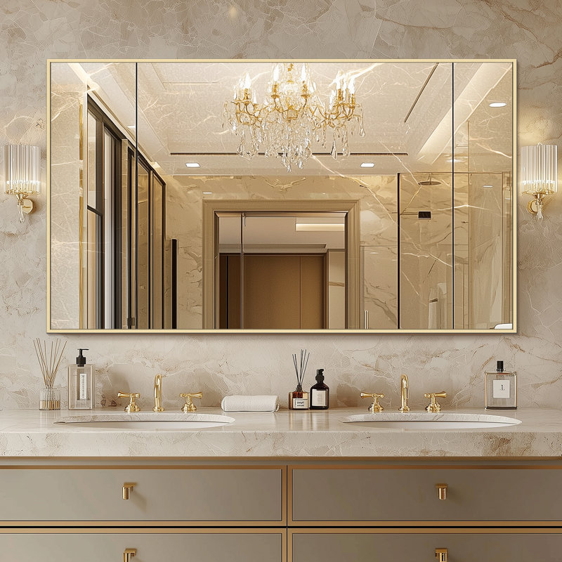 Miroir d'appoint Sieana, Doré, 36 po x 24 po