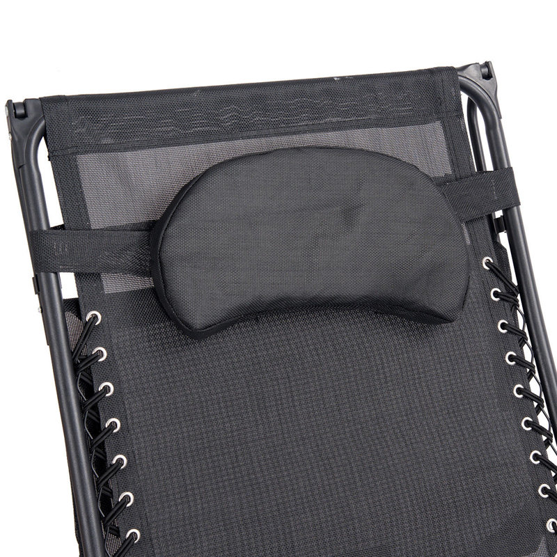 Chaise longue simple inclinable 29 po Kalobe, Noir