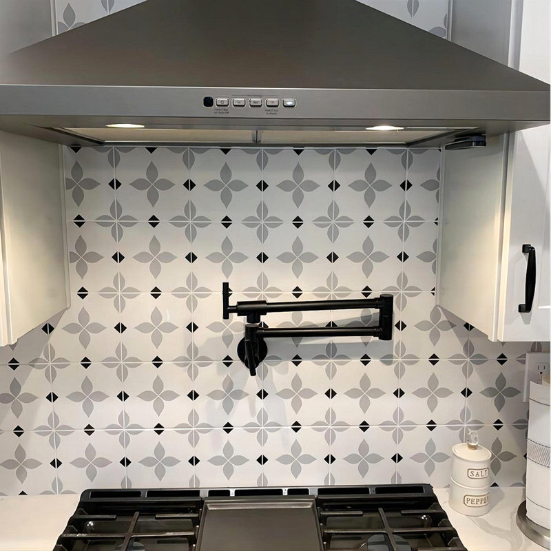 Robinet remplisseur de pot mural, robinet de cuisine commercial pliable avec bras articulés à double articulation, robinet d'évier de cuisine avec trou unique 2 poignées et 2 cartouches pour contrôler l'eau