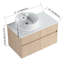 Ensemble de meuble-lavabo mural simple 32 po avec plateau en céramique Zephric-1167546196-1167546198