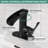 Single Handle Waterfall Bathroom Faucet with Water Supply Lines-101412647