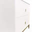 Table de chevet ivoire 2 tiroirs Pearl