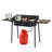 3-Burner High Pressure Propane Outdoor Stove with Removable Side Shelves and Windscreen