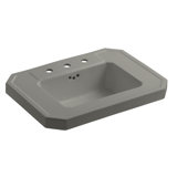 Kathryn Fireclay 27" Pedestal Bathroom Sink with Overflow