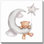 Ours sur la lune, art mural sur toile