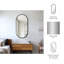 Miroir en métal, verre, bois, cadre oblong et moderne pour le bureau de la chambre à coucher - 39 po - noir-122083127-119696408-88584835