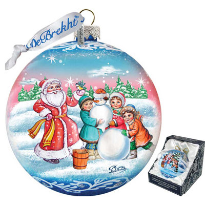 3.5'' Handmade Glass Ball Ornament
