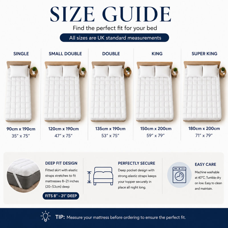10cm Mattress Topper, Small Double