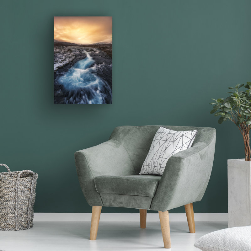 Jorge Ruiz Dueso Bruarfoss Canvas Art, 12" H x 19" W