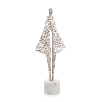 Candid Silhouette Sculpture On Marble, Nickel