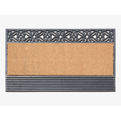 Douglus Natural Coir and Rubber Door Mat, 24x36, Thick Durable Doormat