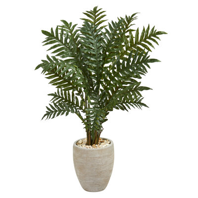 Plante de palmier artificielle 35,5" dans un pot de fleurs