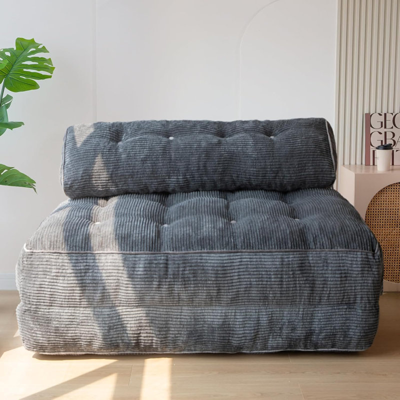 Boneless 8" Futon mattress, Folding Sofa Bed, Dark Gray, Single
