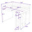 Lit mezzanine en bois pleine grandeur avec garde-robe, tablettes de rangement multicouches et éclairage DEL-352265390