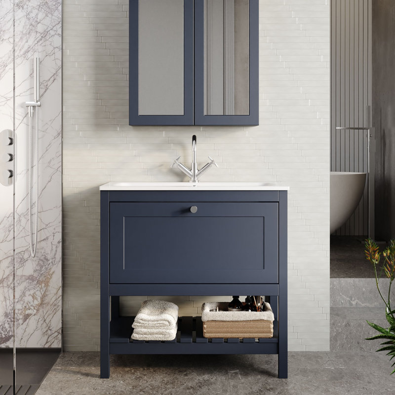 Bexley Bathroom Vanity, Indigo Blue, 81cm W