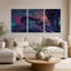 «Rainy Night Train Station», ensemble de 3 toiles sur toile-206914893