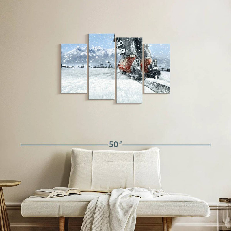 Sireci Winter Mountain Ski, 22" H x 36" W