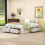 Lit plateforme 6 tiroirs en bois avec pieds centraux-567239772-567239773