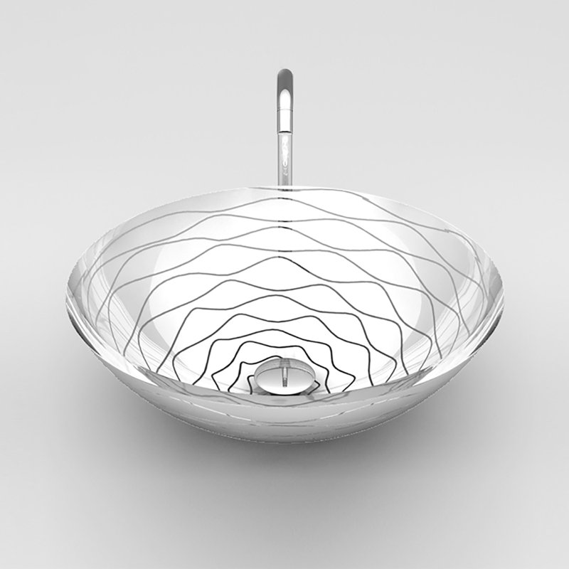 Vetro Freddo 17'' L Bathroom Sink, White