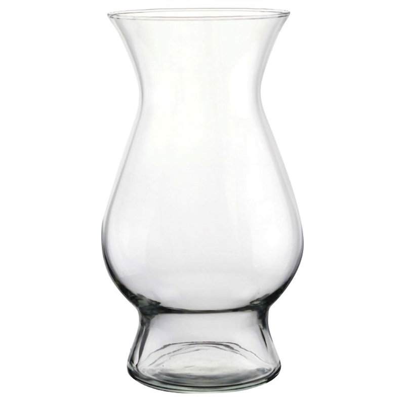 Glass Table Vase, 10.6" H x 5.25" W x 5.25" D