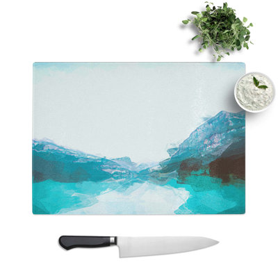 Glass Lake Louise in Canada Abstract Art Chopping Board