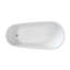 55" Acrylic Freestanding Bathtub, Stylish Deep Soaking Bathtub With Pop-Up Drain & Integrated Overflow, Contemporary Stand Alone Bath Tub For Bathroom Spa Or Home Upgrade, Glossy White-125225515