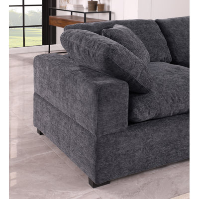 Upholstered Chenille Cloud Sofa Modular Couch