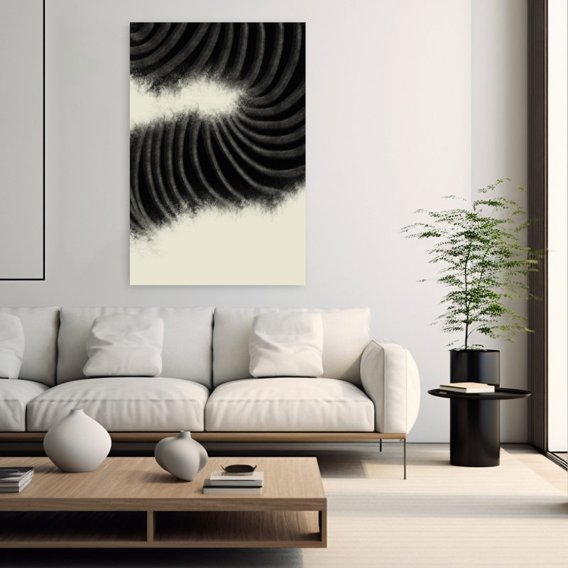 Art mural contemporain abstrait Resson 2, H 60 po x l 40 po