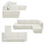 Canapé modulaire en L Premium Chenille - canapé modulaire à compression de 113 po pour la famille et les invités-293751555